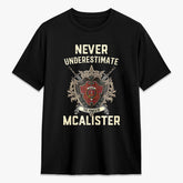 McAlister Modern Tartan Crest 2D T-shirt - Never Underestimate Style